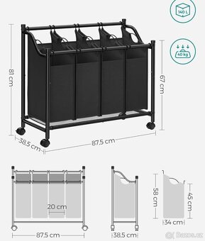 Nový mobilní koš na prádlo nebo hračky - 7