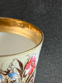 Starožitný ručně malovaný kávový šálek 150ml - 7
