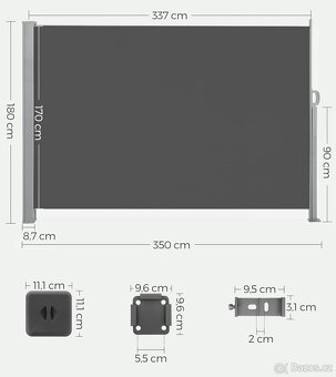 NOVÁ BOČNÍ MARKÝZA 300X350 CM - 7
