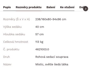 Rohová rozkládací sedací souprava - 7