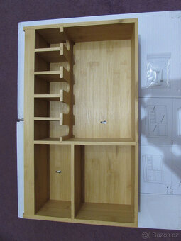 Dřevěný regál, organizér, držák, police, polička do kuchyně - 7