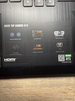 Herní notebook Asus a15 rtx 3060 - 7