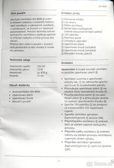 Oscilující ventilátor na 12V - skvělý do auta - 7