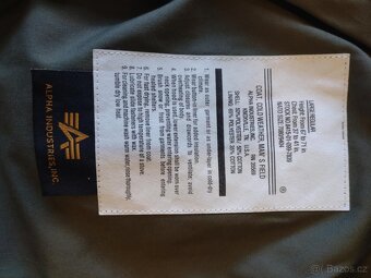 BUNDA PARKA M65 ALPHA INDUSTRIES OLIVE L/R NOVÁ - 7
