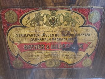 Starožitný trezor Becher Hildesheim Wien - 7