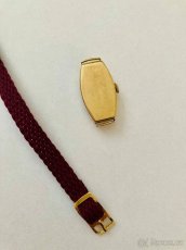 Zlaté 14k hranaté mechanické hodinky Omega - 7