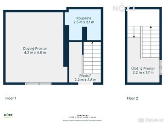 Pronájem byt 1+kk, 32㎡ - 7