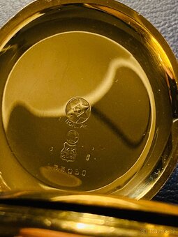 Zlaté 14-karátové tříplášťové hodinky od hodináře Kressnera - 7