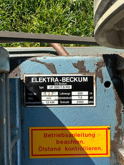 Olejový kompresor Elektra Beckum LP  200 - TOP stav - 7