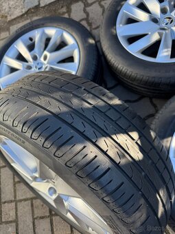 ORIGINÁL Alu Škoda STRATOS R17, 5x112 - TOP STAV, LETNÍ PNEU - 7