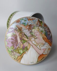 Nádherná porcelánová krabička HUTSCHENREUTHER Alfons Mucha - 7