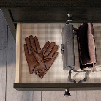 IDANÄS Komoda se 6 zásuvkami, tmavě hnědá, 84x135 cm - 7