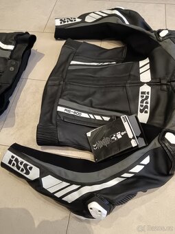 IXS RS 800-Pánská Dámská kožená moto kombinéza, zkrácená - 7