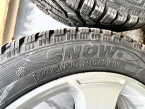 Prodám 4 ks VW ALU kola + nové zimní pneu 205/50 R17 - 7