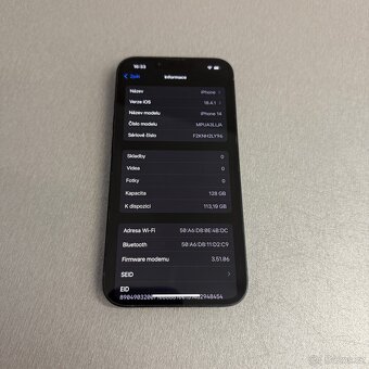 iPhone 14 128GB černý, pěkný stav, 12 měsíců záruka - 7