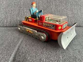Stará hračka, Buldozer Nomura Toy Company, ne Ites, kdn - 7