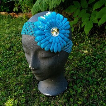 MIX dětských čelenek na focení růžové, fialové, bíle atd.. - 7