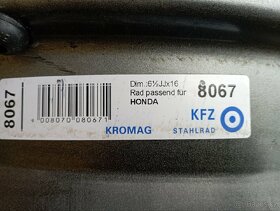 Plechové disky Honda 5x114,3 6,5x16 ET45 - 7