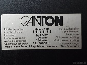 Canton Quinto 540 hi fi reproboxy SRN - 7