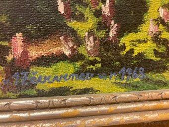 Obraz chaty v lese 120x105 cm Plecháč Prosecký František - 7