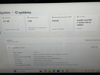 Lenovo ideapad 720S-14IKB - Win11/8GBDDR4/512GBSSD/i7-8gen./ - 7