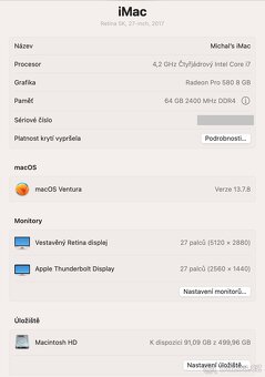 iMac 27" 5K, TOP výbava – i7 / 64 GB / 512 GB SSD + Apple T - 7