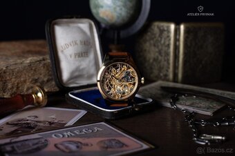 Exkluzivní starožitné skeletové hodinky OMEGA 1938 - 7