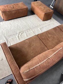 Koňaková sedačka BePureHome - super stav - gauč - 7