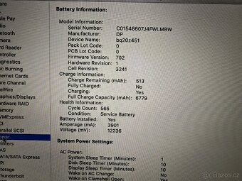 MacBook Pro 15" Mid 2015 i7 / 16GB / 500GB – baterie servis - 7