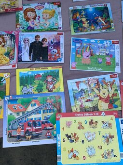 Obří sbírka puzzle (princezny, i dřevěné, Krtek, Disney.. - 7