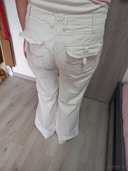 Těhotenské kalhoty bílé vel. 44 - 7