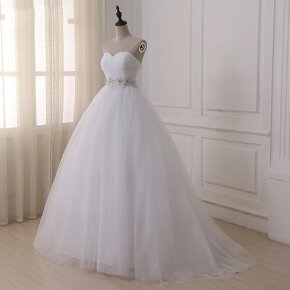 Krásné nové svatební princeznovské šaty L-XXL - 7