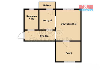 Prodej bytu 2+1, 46 m², Nová Bystřice, ul. Nádražní - 7