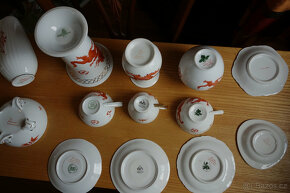 10ks malovaného německého porcelánu-čínský drak-Dresden - 7