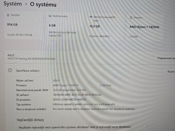 Asus TUF Gaming A15 FA507NUR 16GB ram - 7