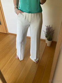 Nové volné bílé elegantní kalhoty s puky Ralph Lauren 40 - 7