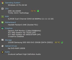 HP ProBook 455 G1,Win 10,SSD 250GB,RAM 8GB,15.6 palců - 7