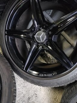 4ks alu disky orig. AMG 5x112 R18 dvojrozmer 7mm pneu - 7