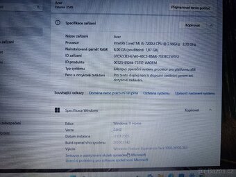 Acer Extensa 2540 s i5 7th Gen. 8GB,500GB SSD - 7