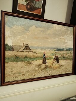 obraz LETNÍ SKLIZEŇ, olej, Bohumil Vaněček - 7