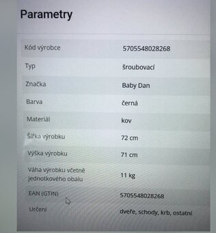 Baby Dan - Ochranná zábrana FLEX M, černá - 7