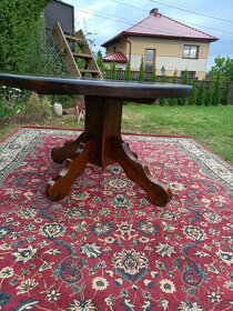 Rustikální , dubový stůl jídelní ovál  . - 7