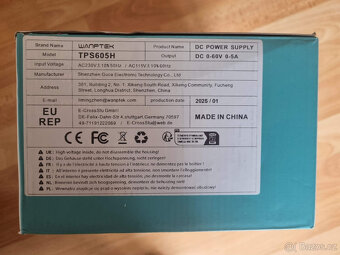 Laboratorní zdroj Wanptek 60V/5A/300W, Nový - 7