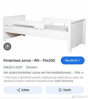 DOVOZ MOŽNÝ kvalitní pevná bílá postel Bopita Jonne 90x200 - 7