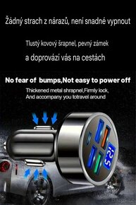 NOVÉ   Nabíječka do auta + držák na mobil magnetický - 7