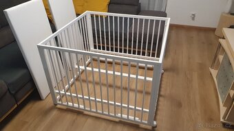 Dřevěná dětská ohrádka Klups Jonas bílá - 7