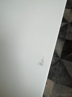 Jídelní stůl 180x90 cm bílý, podnož dřevo - 7