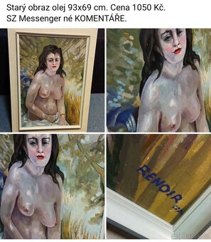 Staré obrazy .Ceny a rozměry viz fota. - 7