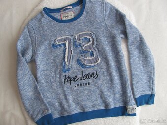 Chlapecká modrá mikina, střik PEPE JEANS - 7
