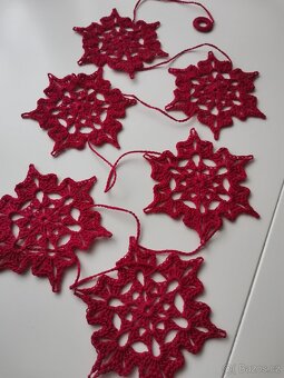 Vločky závěs červený - 7